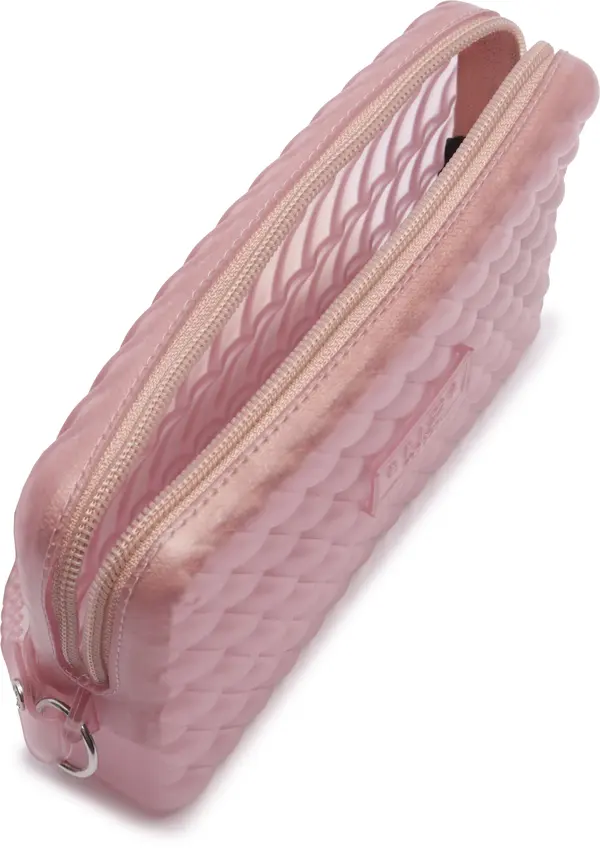 Translucent Pink Clutch with Moroccan Handle 2 Image