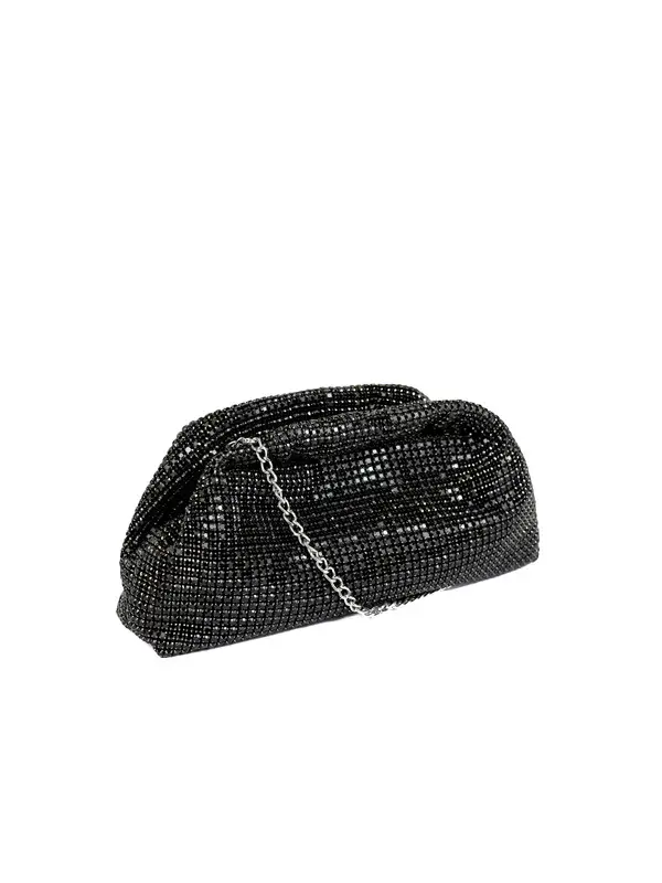 Crystal Mesh Top-Handle "Hobo" Clutch Bag 1 Image