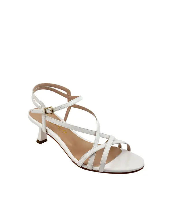 Strappy Leather Kitten Heel Sandals 1 Image