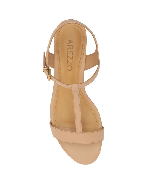 Nude Low Block Heel Sandal 3 Image
