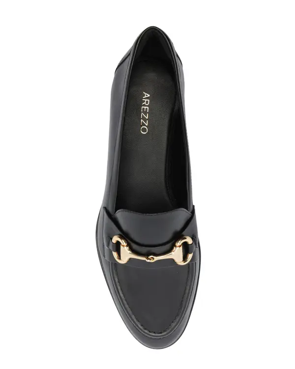 Black Leather Loafers with Pointed Toe 2 Image