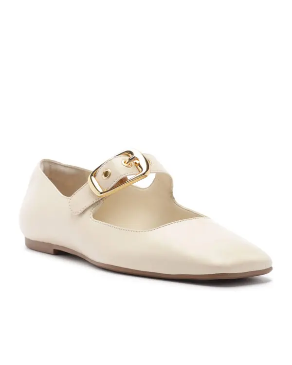 Off-White Square-Toe Leather Mary Jane Ballerinas 1 Image