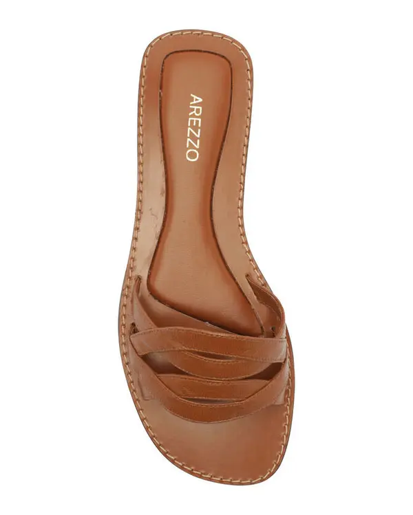 Brown Strappy Flat Slipper 2 Image