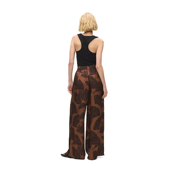 Fan Print Wide Leg Pants 2 Image