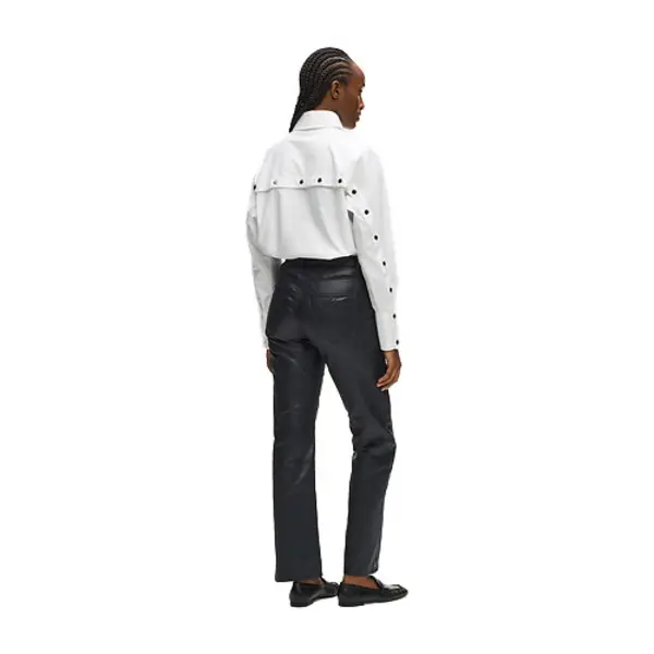 Coated Straight Leg Jeans 2 Image
