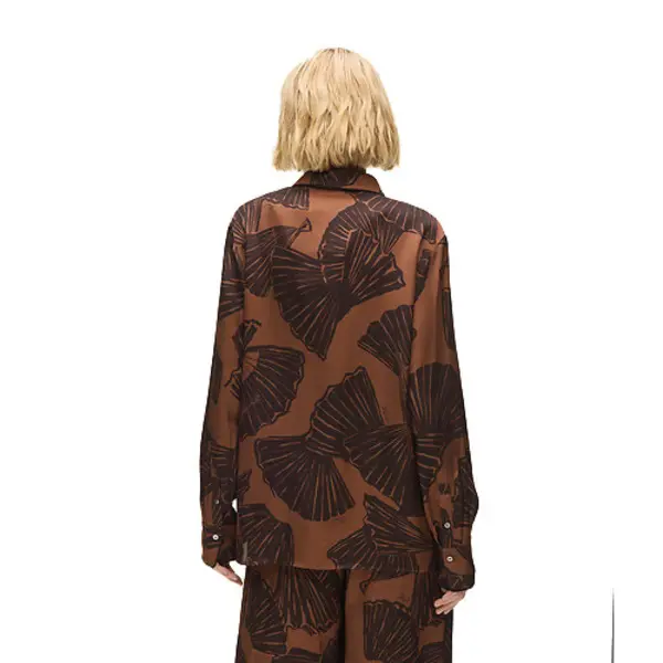 Fan Print Flowing Shirt 2 Image