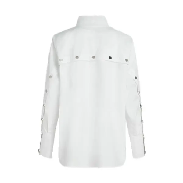 Studded Back Long Sleeve Poplin Shirt 1 Image