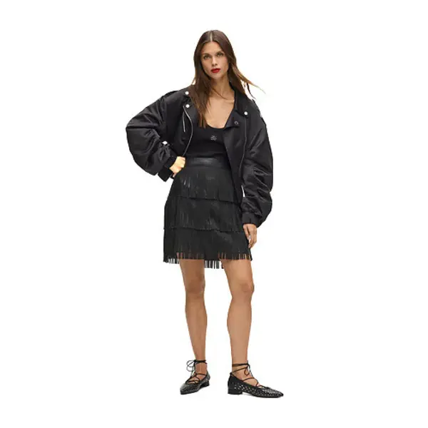 Fringed Mini Skirt 4 Image