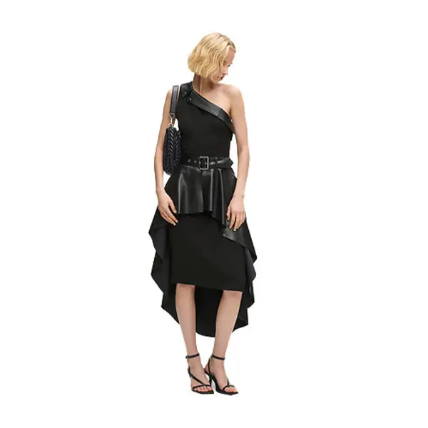 One-Shoulder Biker Dress 1 Image