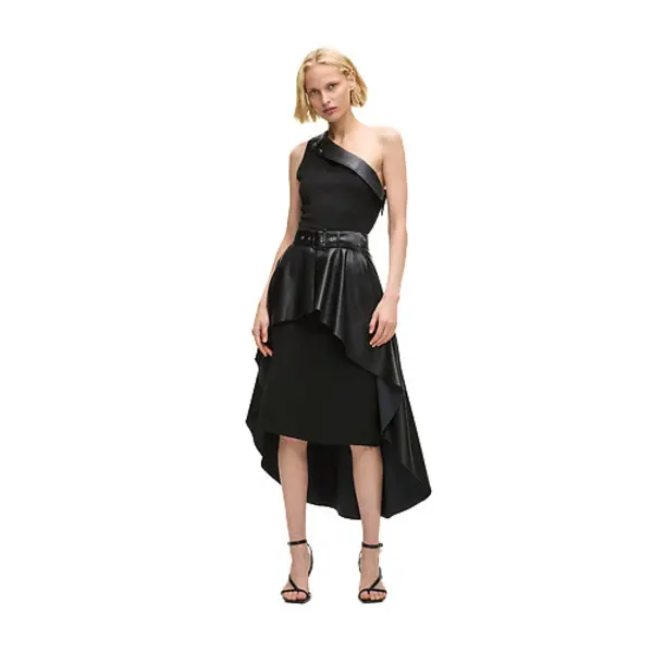 One-Shoulder Biker Dress 3 Image