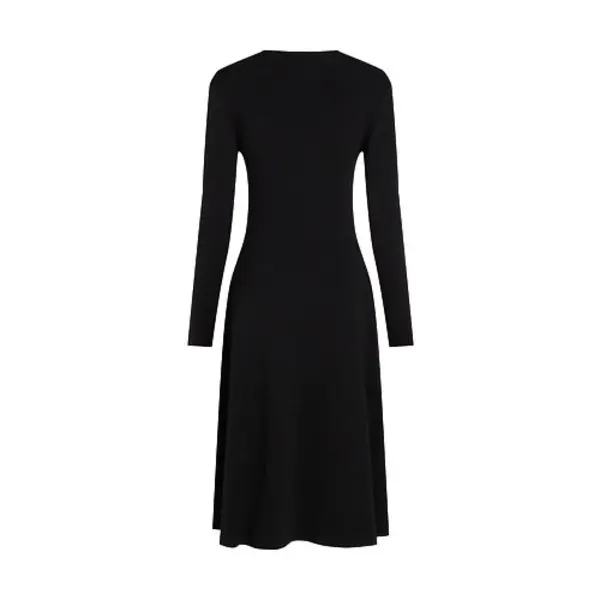 Fitted Knit Long Dress 1 Image