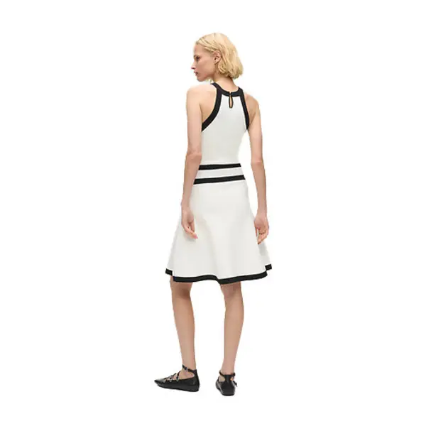 Sleeveless Belted Knit Dress 3 Image