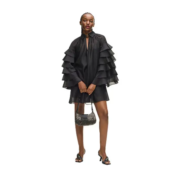 Boheme Dress with Ruffled Sleeves  1 Image