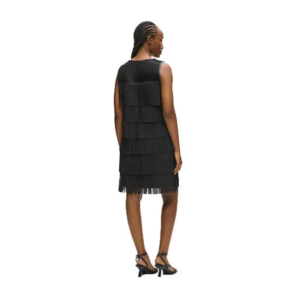 Faux Leather Fringe Dress 2 Image