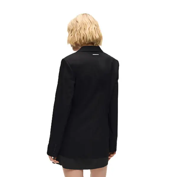 Belted Contrast Lapel Blazer 2 Image