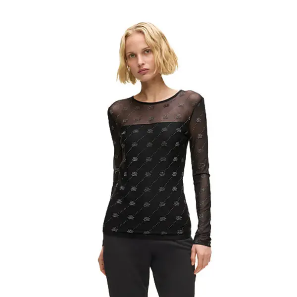  Rhinestone Autograph Mesh Top 3 Image
