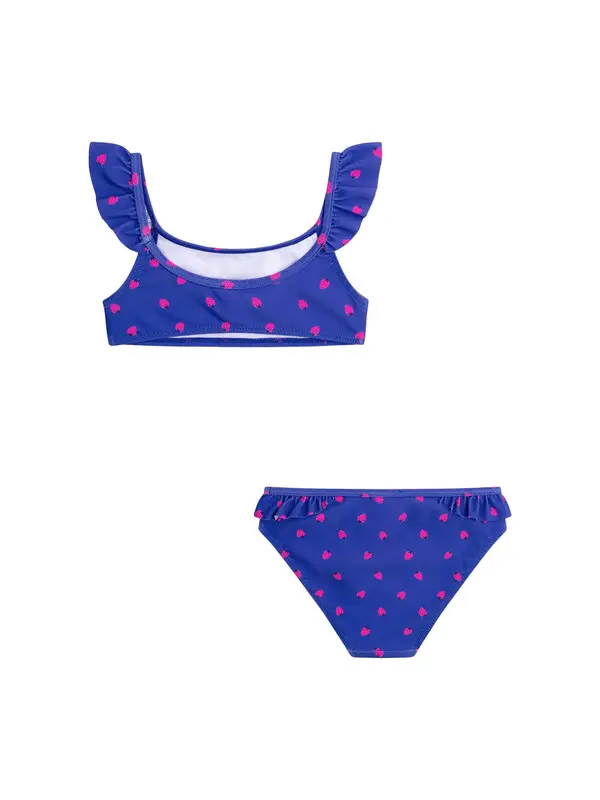 Blue 2-piece Swimsuit with Strawberries Prints 2 Image