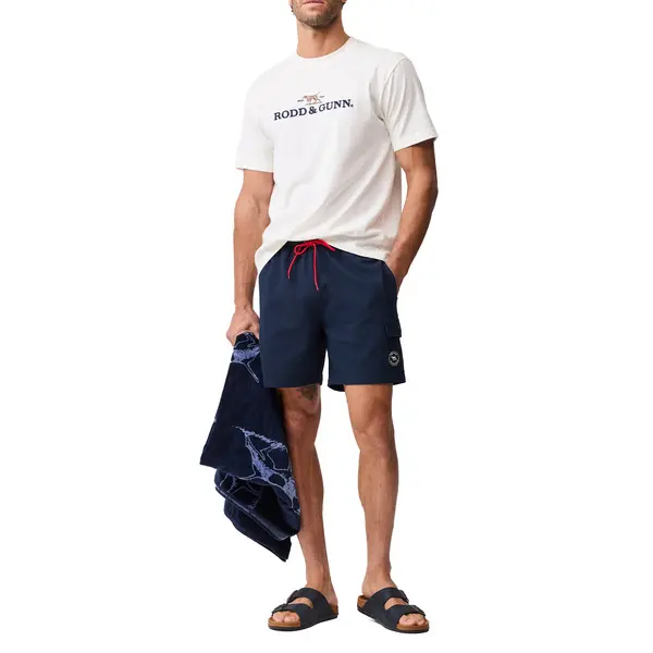 Solid Seersucker Swim Shorts 1 Image
