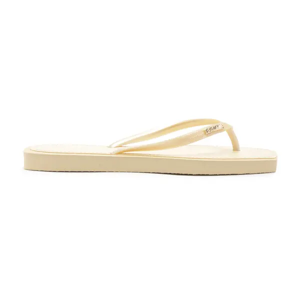White Sparkling Flip-Flops with Square Brizza 1 Image