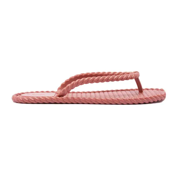 Coral Rope-Textured Jelly Flip Flops 1 Image