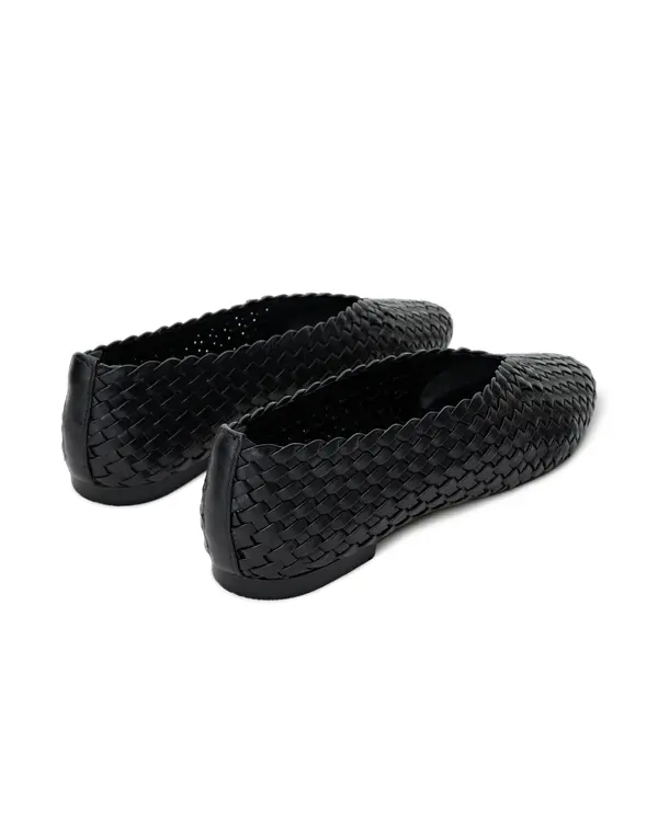 Woven Pointed-Toe V-Vamp Ballerina 2 Image