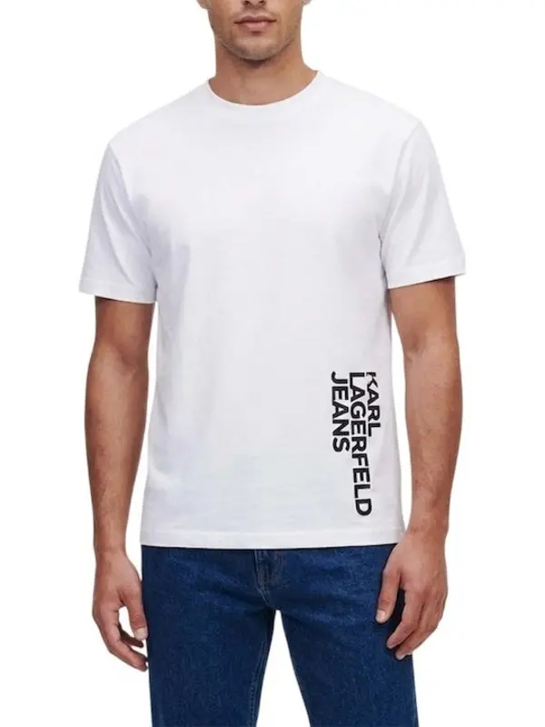 Vertical Logo Short Sleeve Cotton T-shirt 1 Image