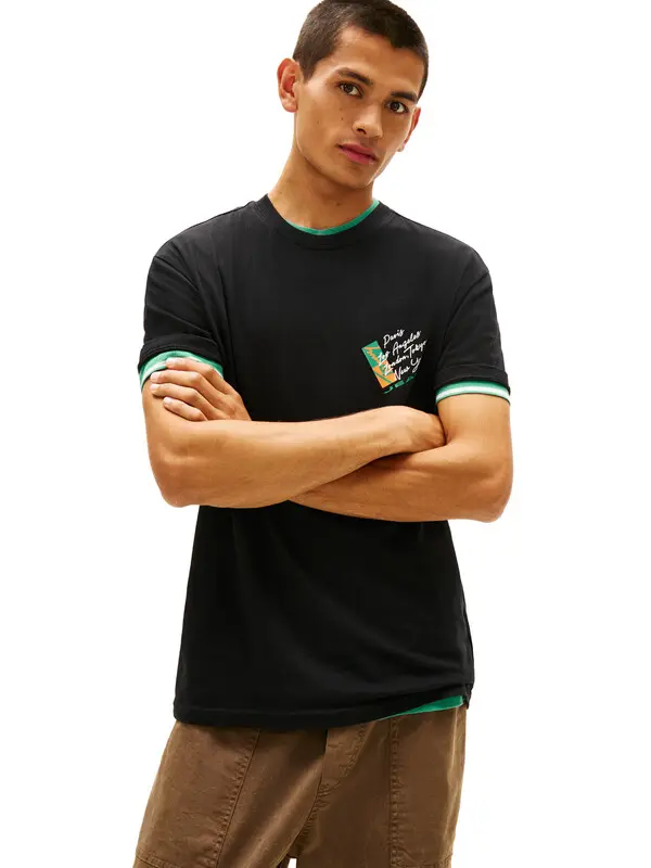 Signature Back Logo Jersey Short Sleeve T-Shirt 1 Image