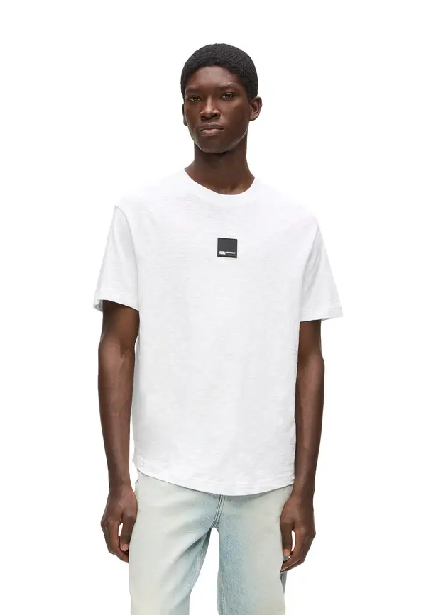 Square Logo Patch Short Sleeve Cotton T-Shirt 2 Image