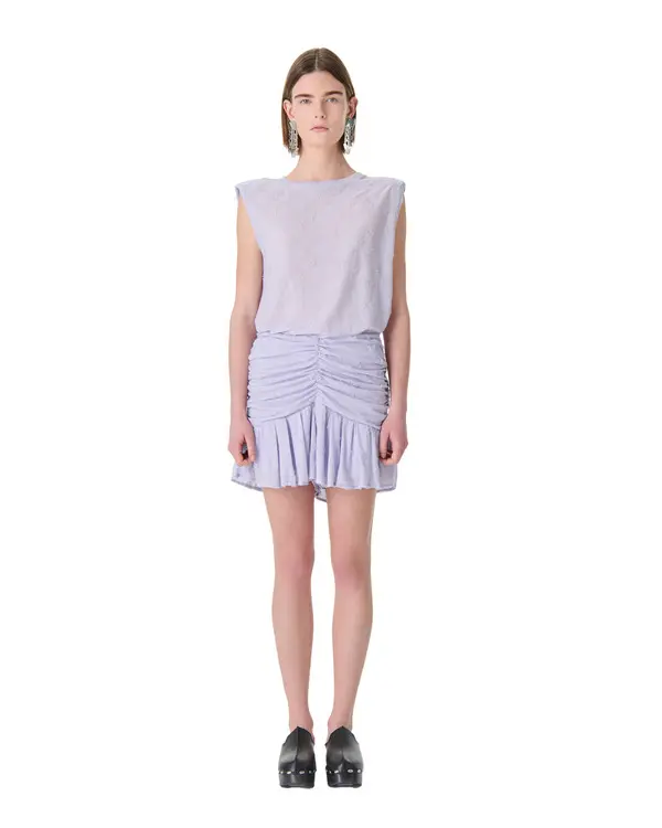 Regular Fit Round Neck Sleeveless Textured Top 1 Image