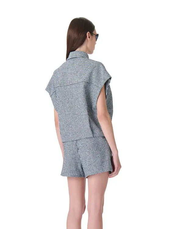 Mid-rise Waist Tweed Shorts  1 Image