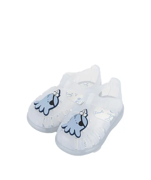 Kids Baby Boy Clear Translucent Jelly Sandals with Octopus Patch 2 Image