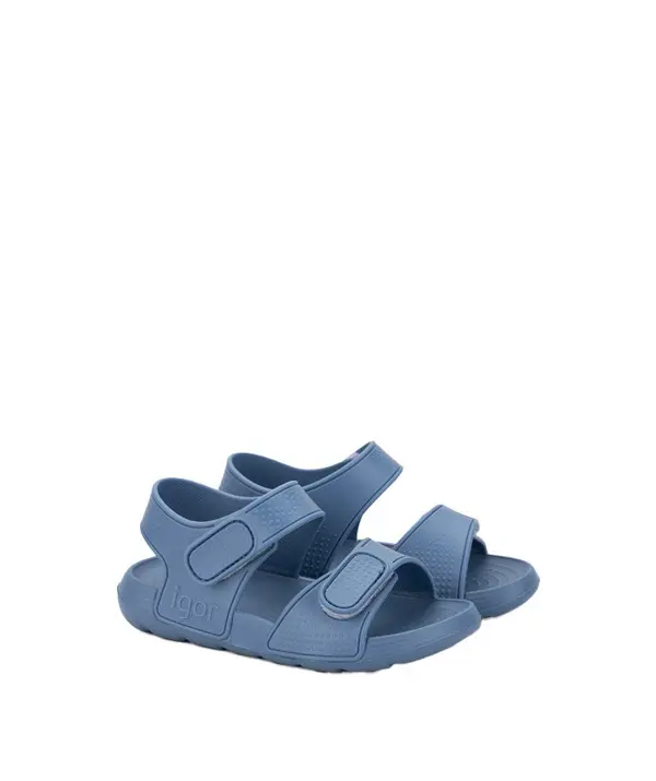 Baby Boy Two Strap Blue Jelly Sandals 3 Image