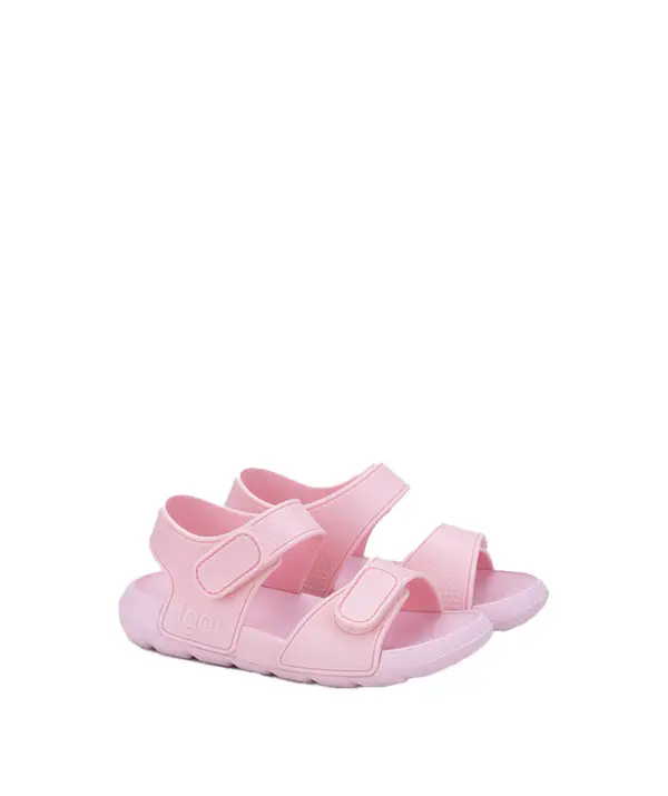 Kids Baby Girl Two Strap Pink Jelly Sandals 2 Image