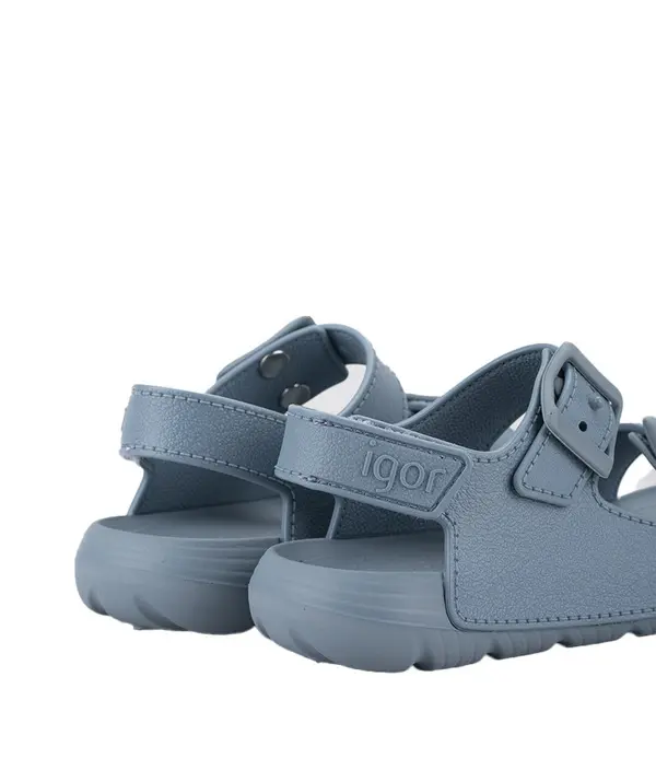 Kids Boys Blue Jelly Sandals with Adjustable Straps 3 Image