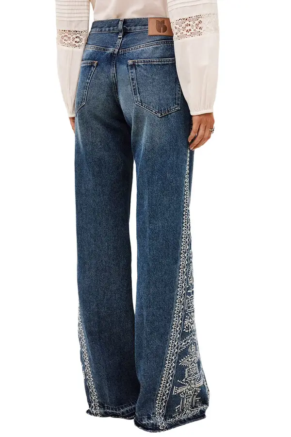 Bootcut Fit Mid-Rise Waist Jeans 2 Image