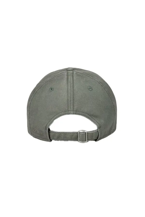 Cotton Canvas Baseball Cap with Frayed Logo Patch 2 Image