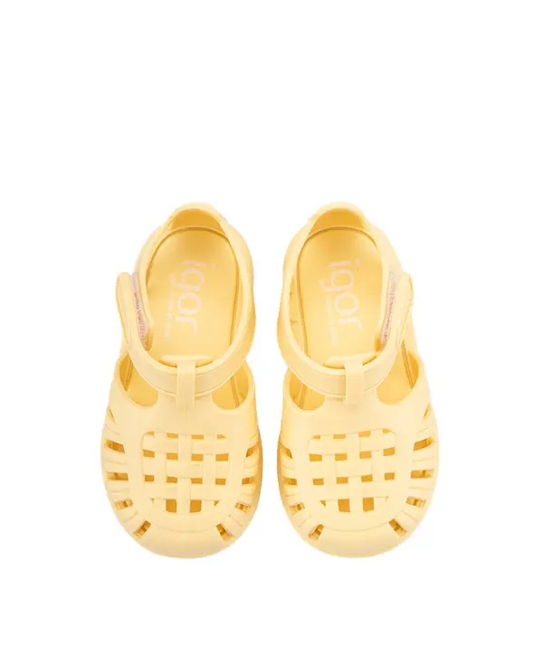 Baby Girl Yellow Tobby Solid Jelly Sandals 2 Image