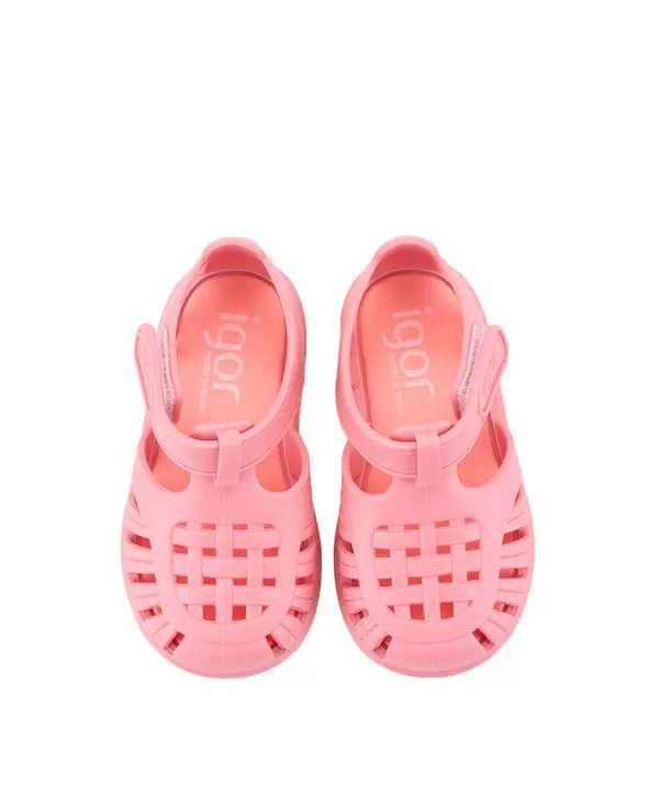 Baby Girl Pink Tobby Solid Jelly Sandals 2 Image