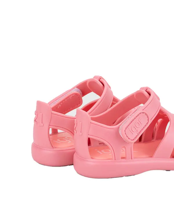 Baby Girl Pink Tobby Solid Jelly Sandals 3 Image