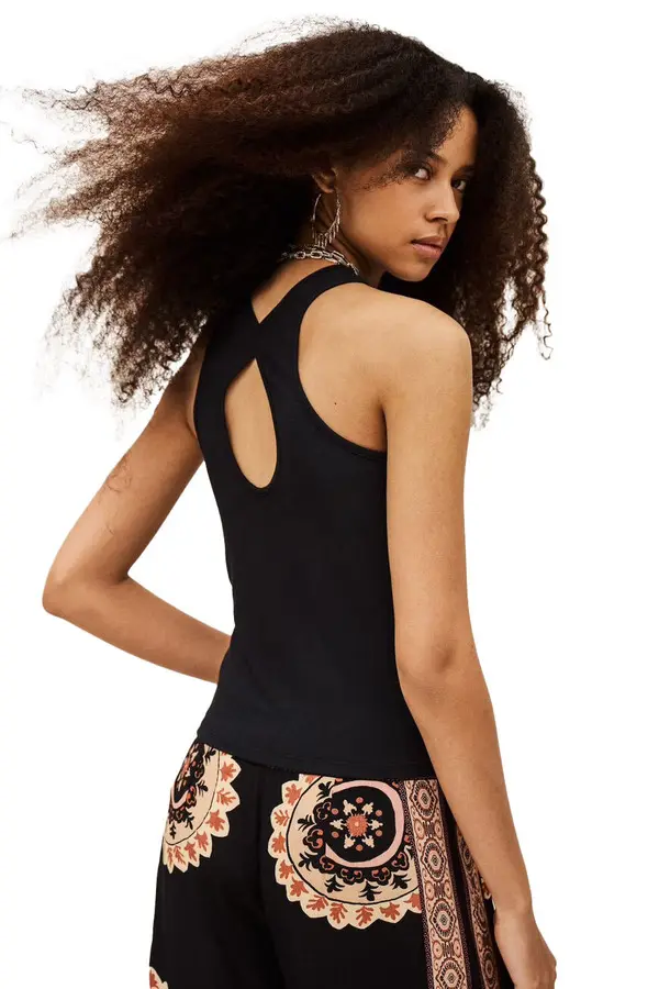 High-Neck Racerback Tank Top 2 Image