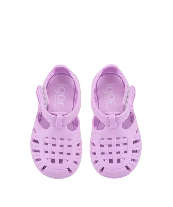 Baby Girl Lilac Tobby Solid Jelly Sandals 2 Image