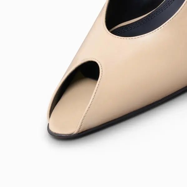 Patent Leather Open Toe Slingback Pump 2 Image