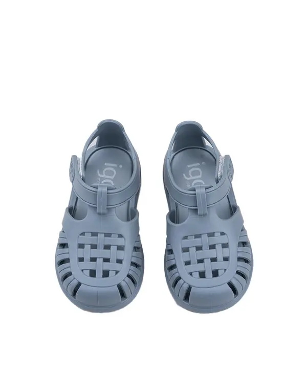 Kids Baby Boy Blue Tobby Solid Jelly Sandals 2 Image