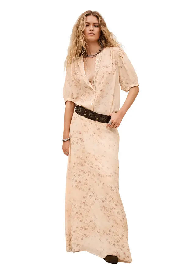 Floral Print High-Waisted Maxi Skirt 2 Image