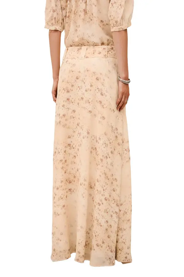 Floral Print High-Waisted Maxi Skirt 3 Image