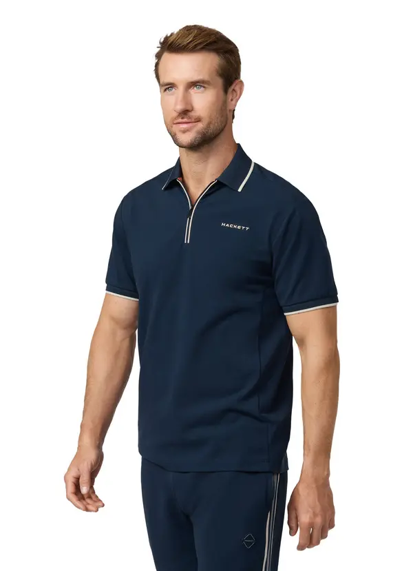 Classic Fit Short Sleeve City Zip Polo 2 Image