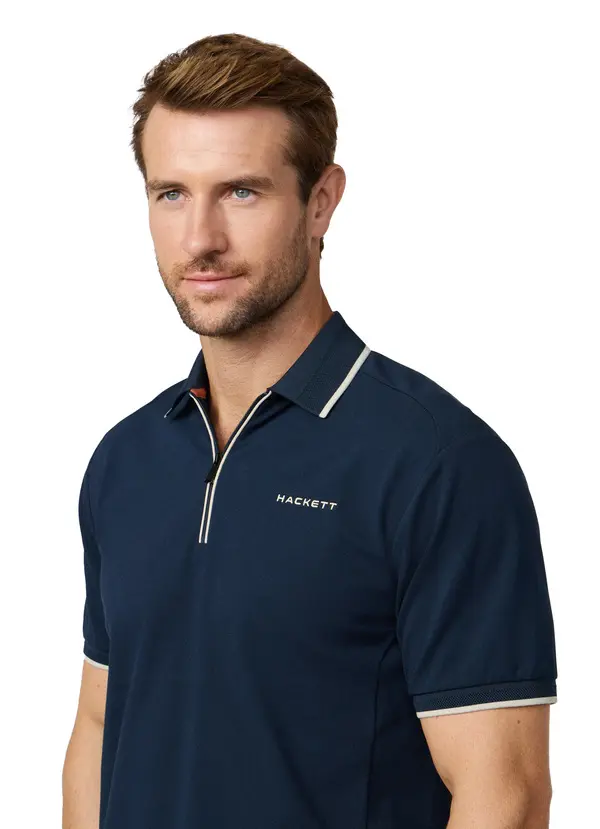 Classic Fit Short Sleeve City Zip Polo 3 Image
