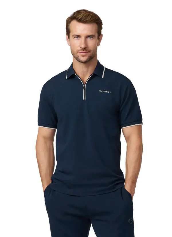 Classic Fit Short Sleeve City Zip Polo 4 Image