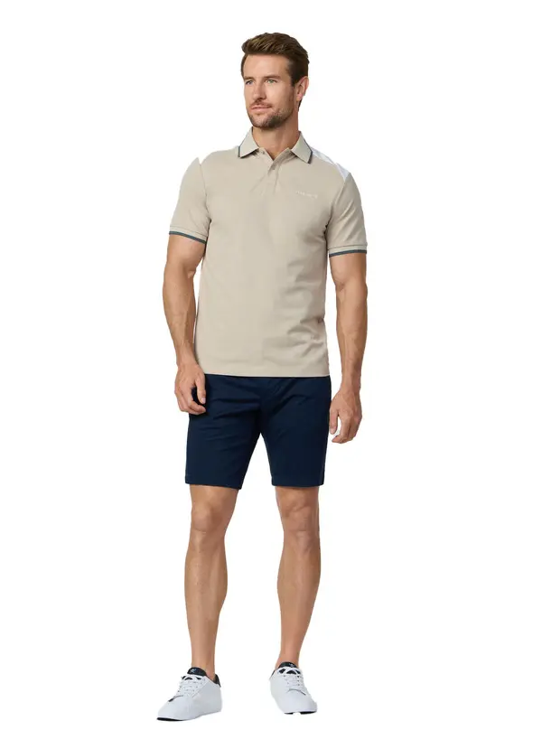 Classic Fit Short Sleeve Colour Block Polo 2 Image