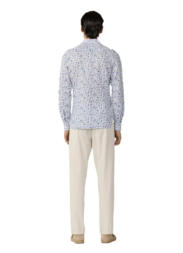 Tailored Fit Island Print Shirt 1 Image